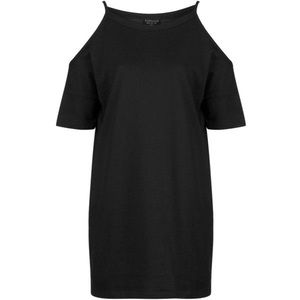 Topshop Shoulder Cutout Dress in Black Size 2